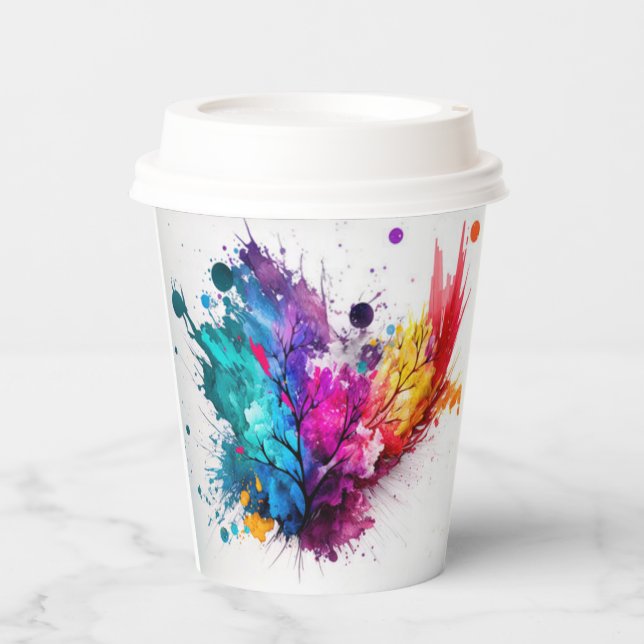 Vasos De Papel Splash Paint Paper Cup (Anverso)