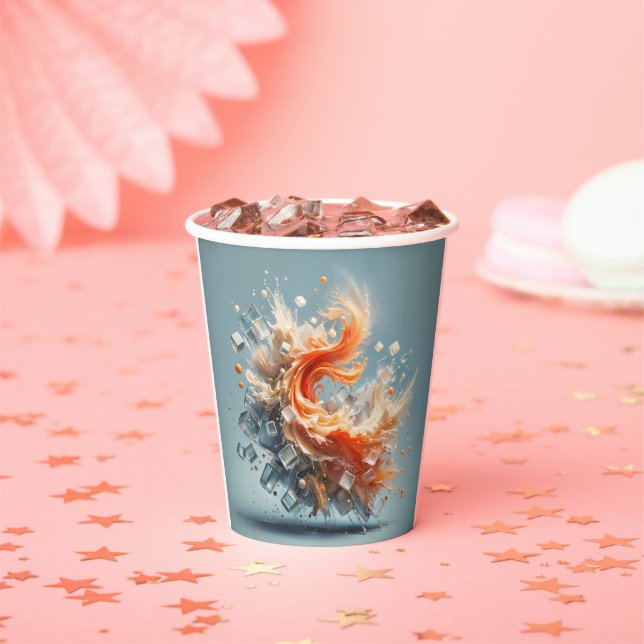 Vasos De Papel Splash Tropical (in situ)