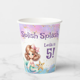 Vasos De Papel Splish Splash Mermaid Fiesta