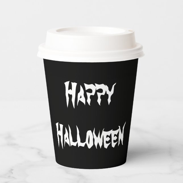 Vasos De Papel Spookone Black Happy Halloween Paper cup (Anverso)