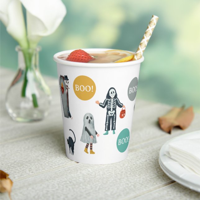 Vasos De Papel Spooky Cute Halloween | Kids Trick or Treat Party (in situ)