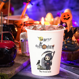 Vasos De Papel Spooky Grim Reaper Graveyard Niños góticos Hallowe