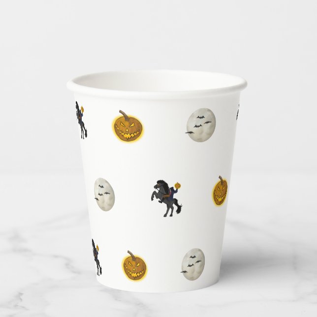 Vasos De Papel Spooky Halloween Headless Horseman Coffee Mug (Anverso)