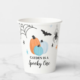 Vasos De Papel Spooky One Halloween calabazas azules Cumpleaños 1
