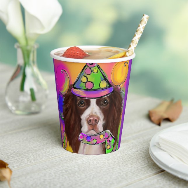 Vasos De Papel Springer Spaniel Inglés           (in situ)