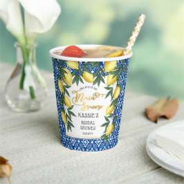 Vasos De Papel Squeeze Lemons Ducha Tropical Bridal