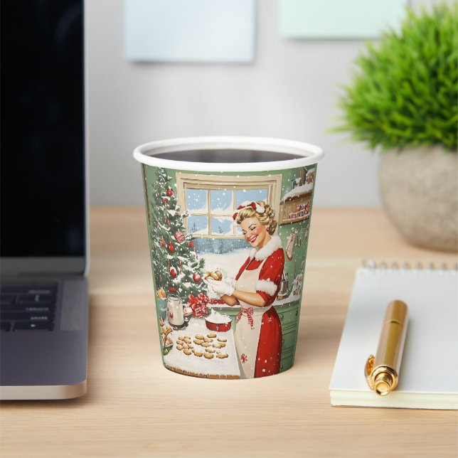 Vasos De Papel Sra. Claus Holiday Baking Delight (in situ)