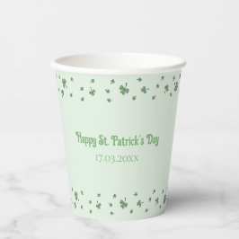 Vasos De Papel St. Patrick’s Day Shamrock Border Party