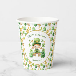 Vasos De Papel St Patricks Lucky One First Birday