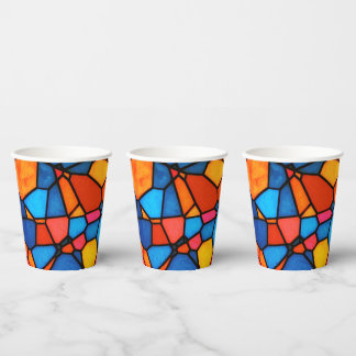 Vasos De Papel Stain Glass