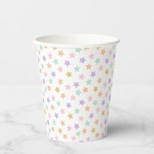 Vasos De Papel Star Confetti (Pastel)