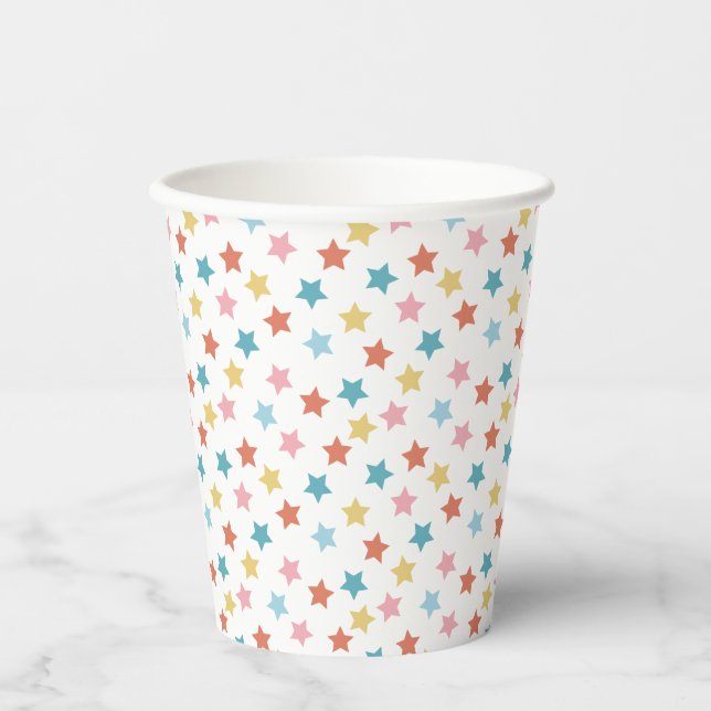 Vasos De Papel Star Confetti (Retro) (Anverso)