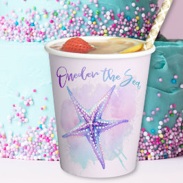 Vasos De Papel Starfish púrpura irlandés "Oneder" Cubos de mar