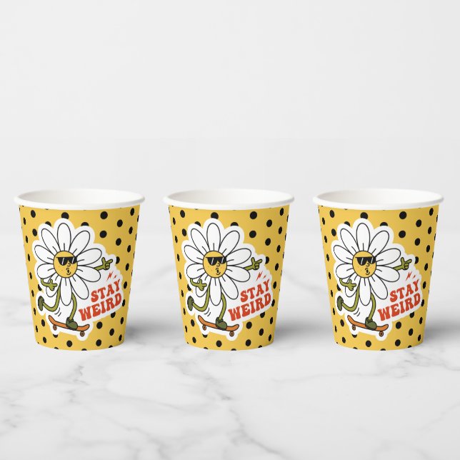 Vasos De Papel Stay Weird Skateboarding Daisy (Multi)