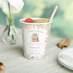 Vasos De Papel Storybook Baby Shower Paper Cup New Chapter Chica