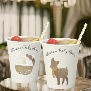 Vasos De Papel Storybook Woodland Friends Fawn Baby Shower
