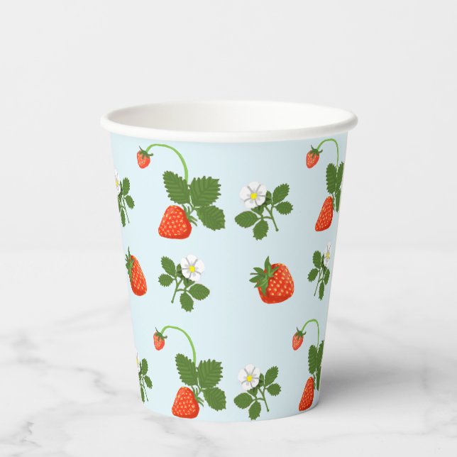 Vasos De Papel Strawberries (Reverso )