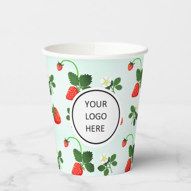 Vasos De Papel Strawberries (Izquierda)