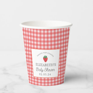 Vasos De Papel Strawberry Berry First Picnic Baby Shower