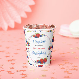 Vasos De Papel Strawberry Blueberry Berry Sweet Baby Shower