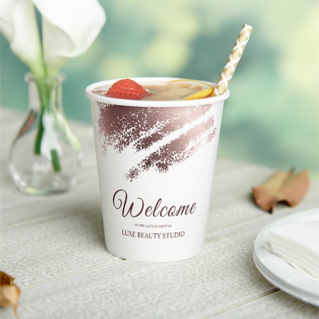 Vasos De Papel Stylish Bronze Business Event Party (in situ)