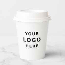 Vasos De Papel Su logotipo profesional Empleados Minimalistas sim