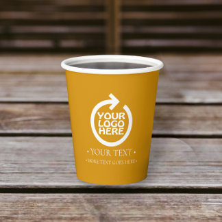 Vasos De Papel Su logotipo profesional personalizado