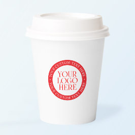 Vasos De Papel Su logotipo u otra imagen | Navidades Blanco y Roj