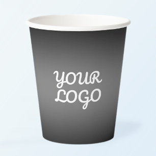 Vasos De Papel Su logotipo y el color moderno color gris oscuro e