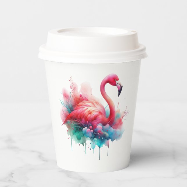 Vasos De Papel Sublimación Flamingo-95159 (Anverso)