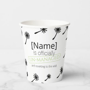 Vasos De Papel Sucede la mala hierba Diseño divertido y lindo die