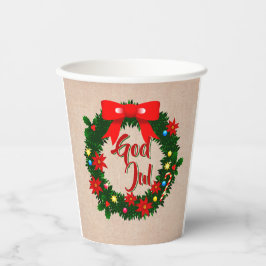 Vasos De Papel Sueco God Jul Merry Christmas