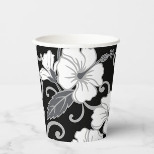 VASOS DE PAPEL SUEÑO POLINESIO (NEGRO)