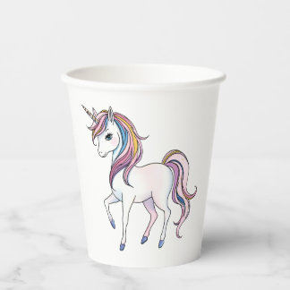 Vasos De Papel Sueños de unicornio mágicos - Diseño de fantasía c