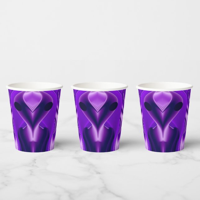 Vasos De Papel Sueños del arcoiris púrpura 3D , Alien (Multi)