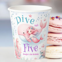 ¡Sumergirse en las cinco! Chica Sirenita Rosada Qu