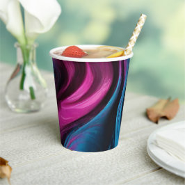 Vasos De Papel Suministros de Fiesta modernos - azul y rosa-