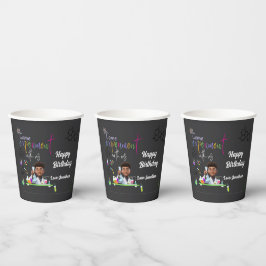 VASOS DE PAPEL SUMINISTROS DE FIESTAS DE MAD SCIENCE BIRTDAY