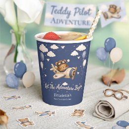 Vasos De Papel Suministros para Baby Shower del Oso Teddy en Avió