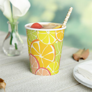 Vasos De Papel Summer Citrus Slice