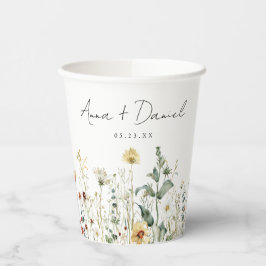 Vasos De Papel Summer Wildflower Field Wedding