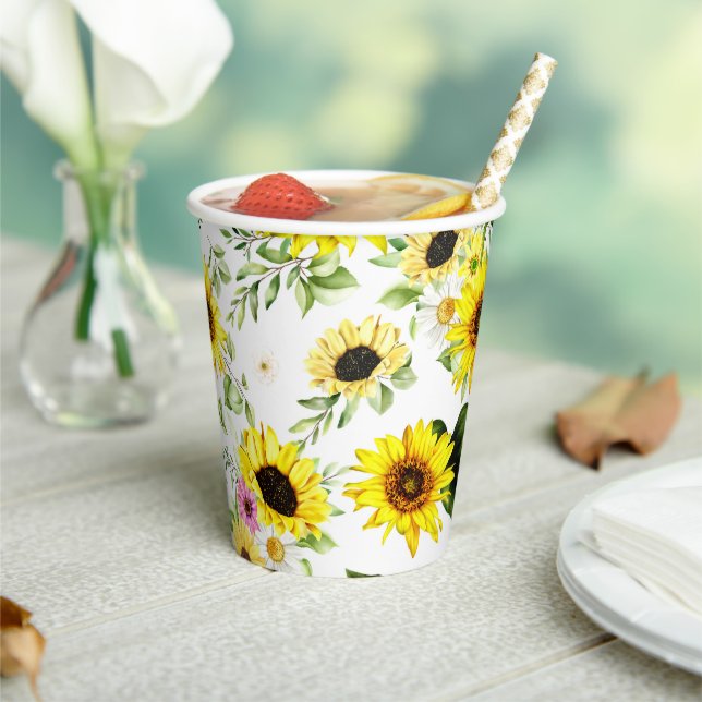 Vasos De Papel Sunflower 7 (in situ)