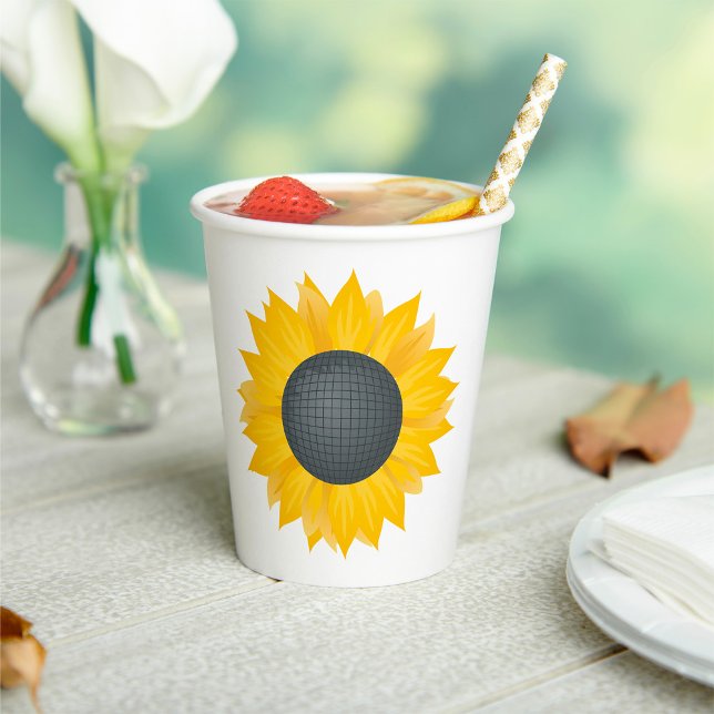 Vasos De Papel Sunflower Disco Ball Retro Fiesta Vibe (Subido por el creador)