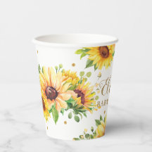 Sunflower Floral Baby Shower Birthday Bridal 