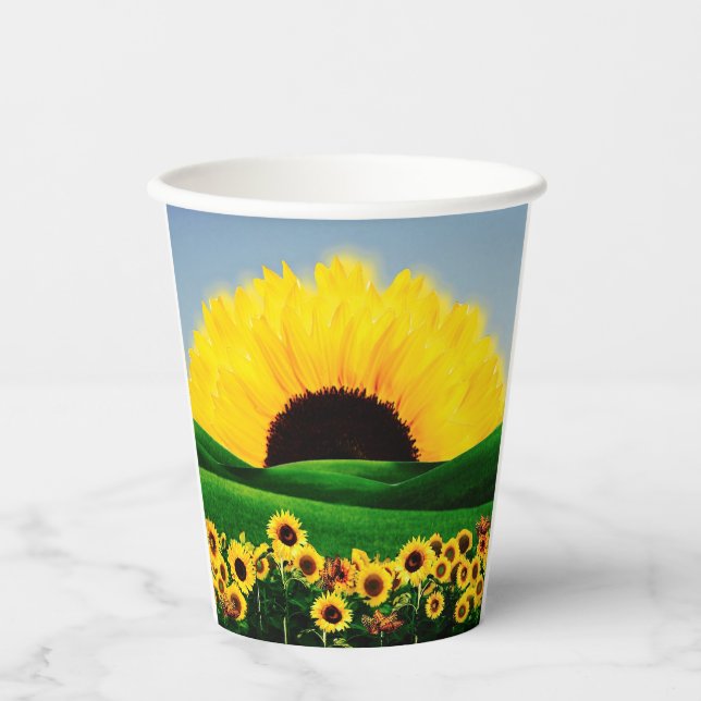 VASOS DE PAPEL SUNFLOWER HILL (Anverso)
