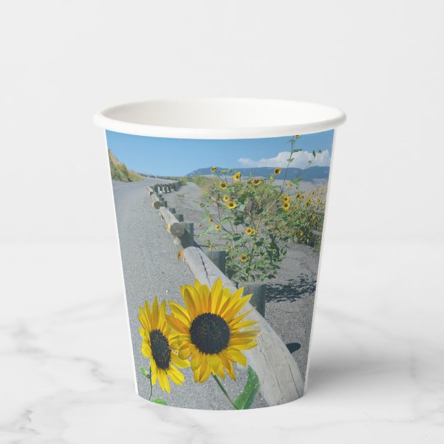 Vasos De Papel Sunflowers Road Country Wedding (Anverso)