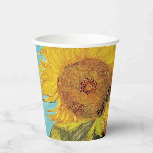 Vasos De Papel Sunflowers Vincent van Gogh (Anverso)