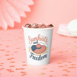 Vasos De Papel Sunhats y Freedom Patriotic