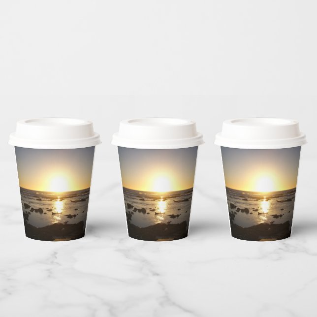 Vasos De Papel Sunset de la playa de Kalbarri (Multi)