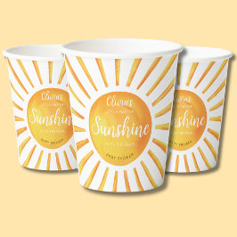 Vasos De Papel Sunshine Baby Shower
